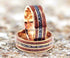 Men 8mm Tungsten Burnt Whiskey Barrel Meteorite Inspire Comfort-Fit Wedding Band